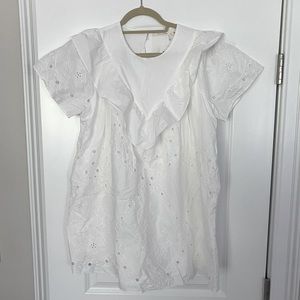White Eyelet Mini Dress